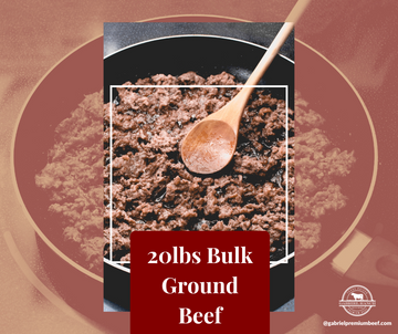 20lbs Bulk Ground Beef - Premium 80/20 Black Angus