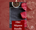 Premium Filet Mignon Bundle with 8 steaks and 4 lbs ground beef, high-quality beef for gourmet meals and special occasions.