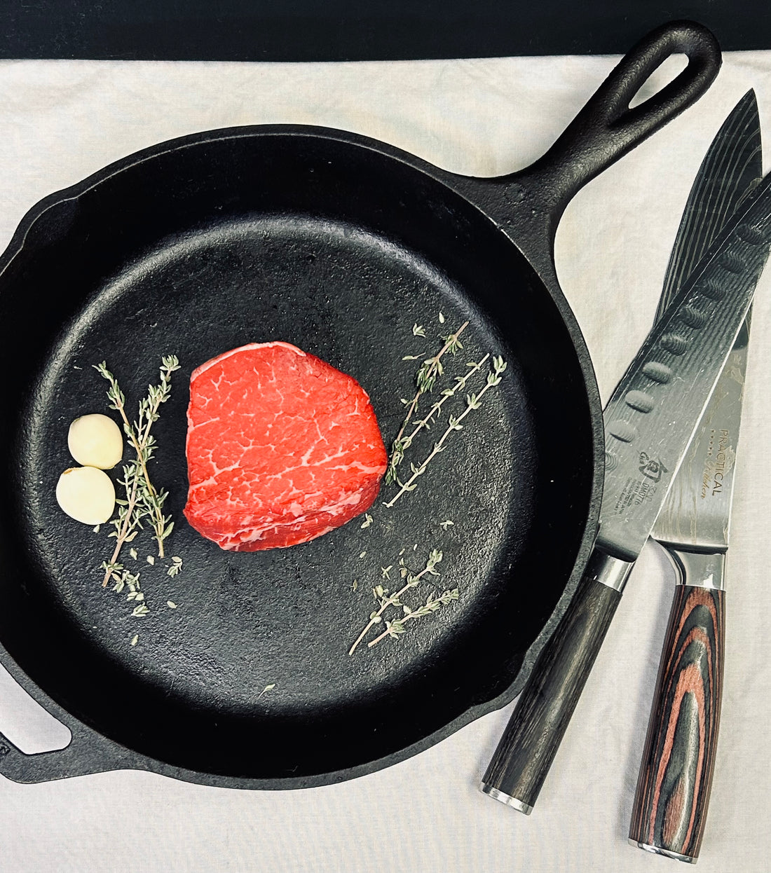 Premium Filet Mignon Bundle with 8 steaks and 4 lbs ground beef, high-quality beef for gourmet meals and special occasions.